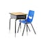Flash Furniture HERCULES Student Desk w/Open Front Metal Book Box, Natural Desktop, Black Frame and Nvy Stack Chair FD-DESK-NAB-SCH3NB-GG - alternate 1